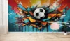Blue Graffiti Football soccer Wallpaper