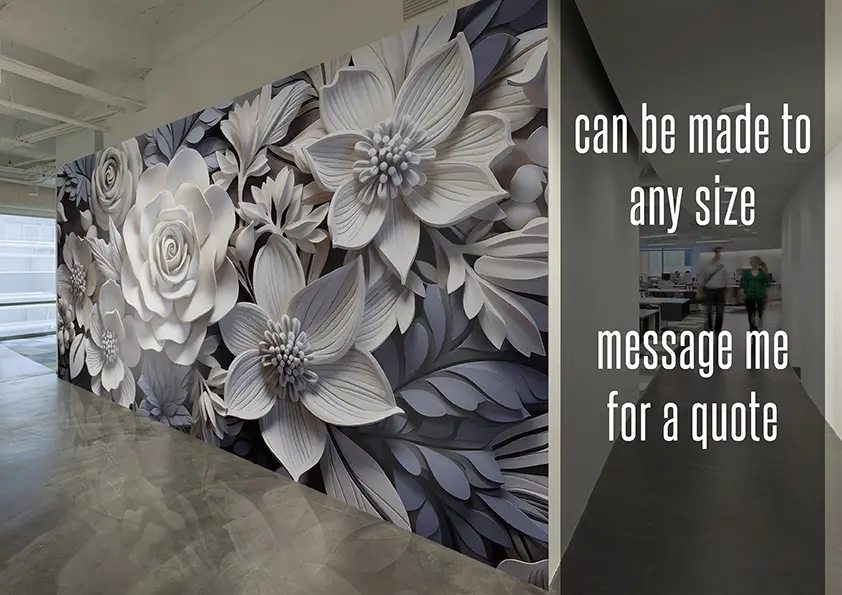 Grey-and-White-3D-Flower-Wallpaper-style-2