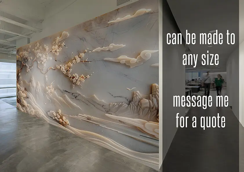 Japanese-3D-marble-effect-Background-Wallpaper-style-2
