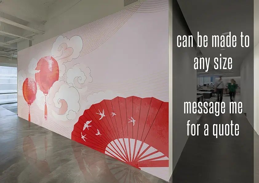 Japanese-Style-Lantern-Fan-Wallpaper-style-2