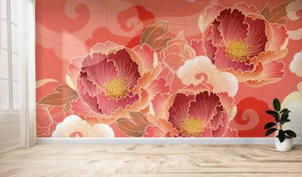 Japanese Style flower Wallpaper