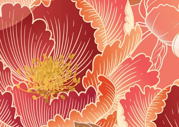 Japanese Style flower Wallpaper - Image 3