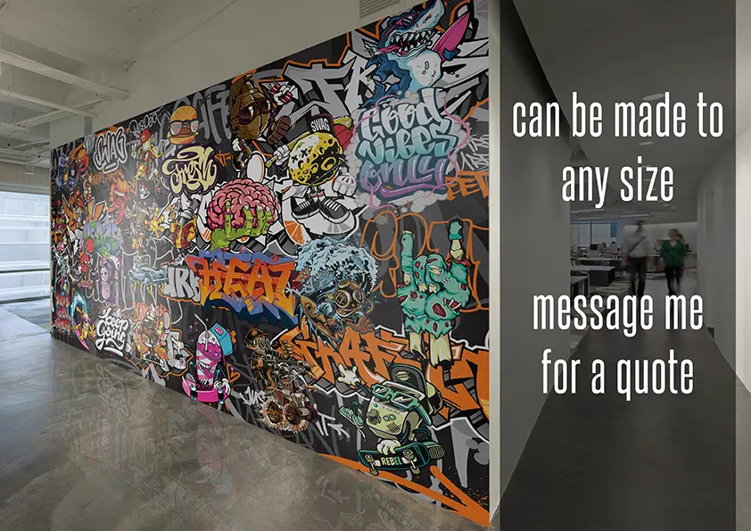 Orange-Graffiti-Character-Wallpaper-style-2
