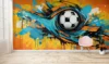 Orange Graffiti Football soccer Wallpaper