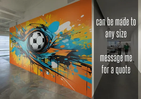 Orange Graffiti Football soccer Wallpaper - Image 2