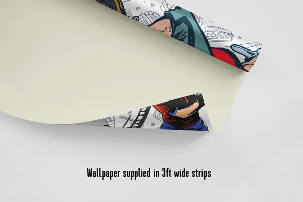 Personalised Baseball Graffiti Character Wallpaper - Image 4