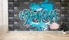 Personalised Graffiti Brick Wall Wallpaper