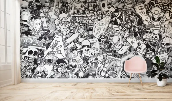 Skateboarding White Wallpaper