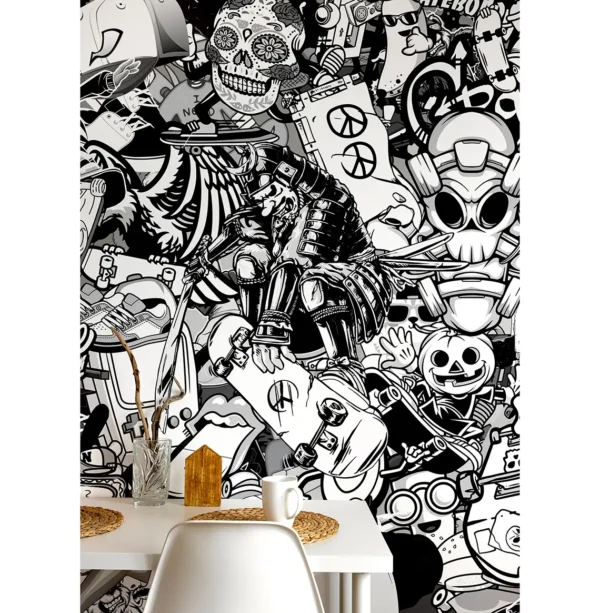 Skateboarding White Wallpaper - Image 3
