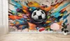 White Graffiti Football soccer Wallpaper